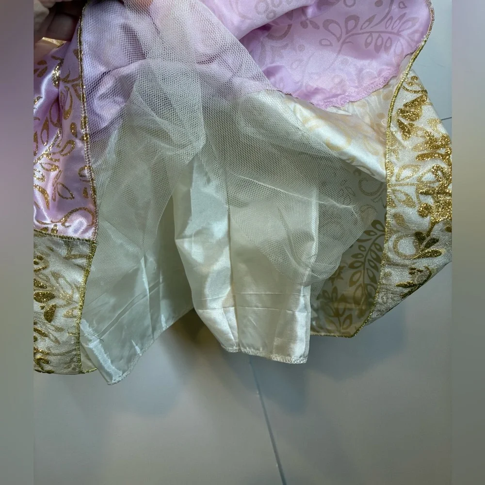 Disney Princess Rapunzel Wedding Dress Cream with Gold/Lavender Size 2/3